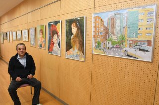 3面：日常の感動描く　上越市中田原の井上信治さんが２９日まで作品展