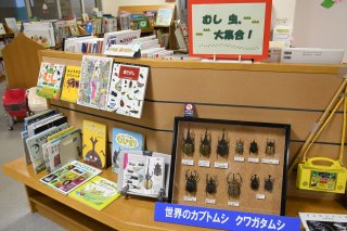 11面：昆虫標本も展示　書籍内容多彩に　直江津図書館高田図書館　６、７月のテーマ展示