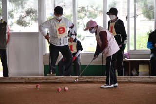 14面：１２チームが出場　一の宮が優勝　糸魚川市長杯ゲートボール大会